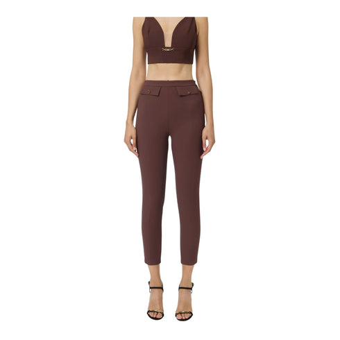 Elisabetta Franchi Pantaloni Pantalone Donna slim con patte 42 A25 - ELISABETTA FRANCHIPA12056E2 - EA3 - 42 - Francavilla Moda